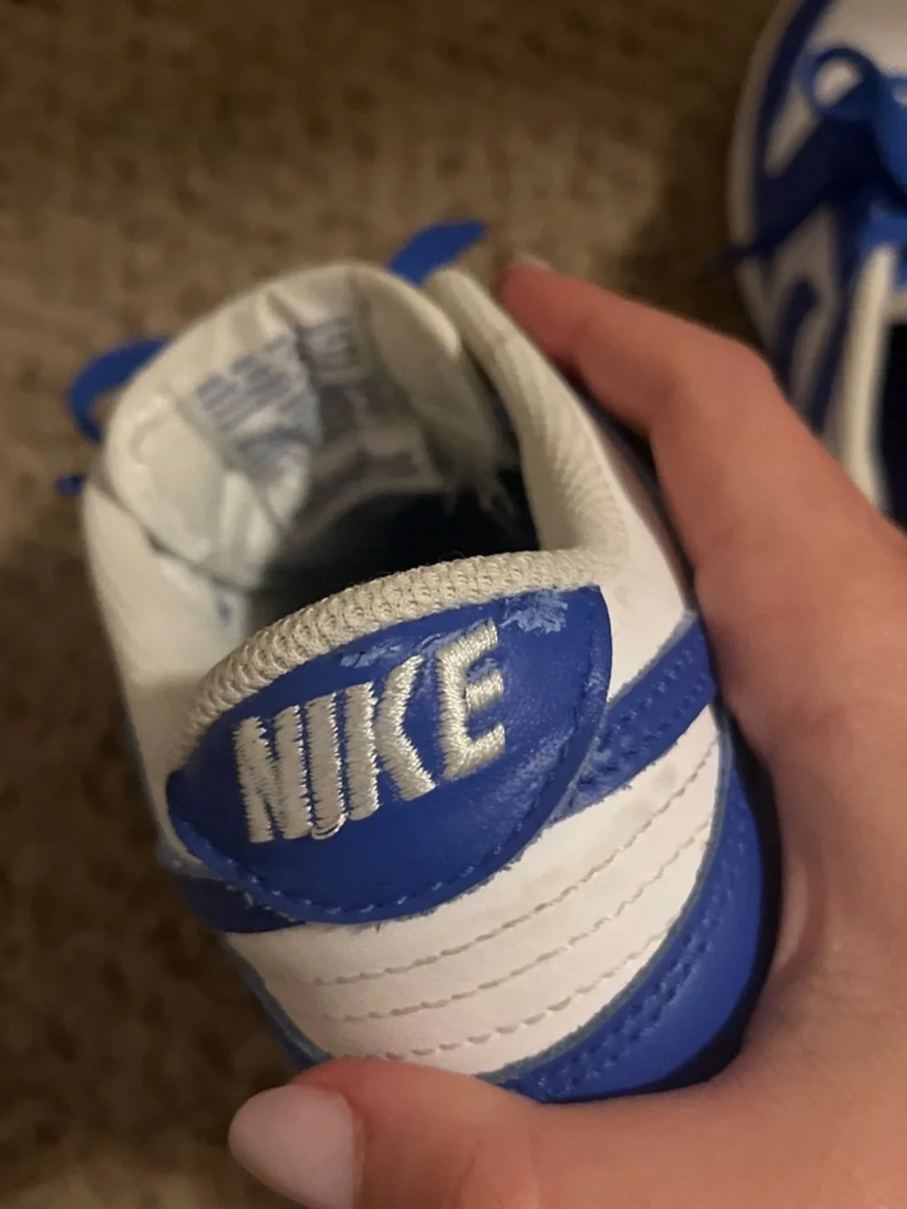 Nike Low Top Sneakers - White & Royal Blue